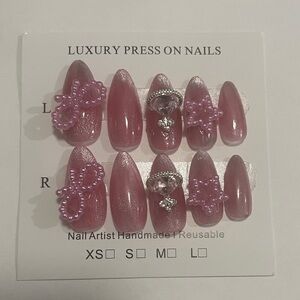 Luxury Pink Press On Nails